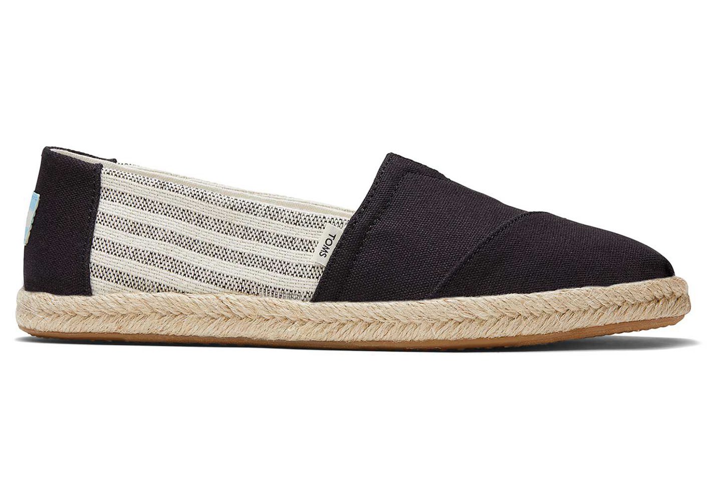 Toms Espadryle Damskie Czarne - Alpargata Rope - 49IKRMJBY